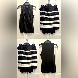 White House | Black Market Top + Skirt Set